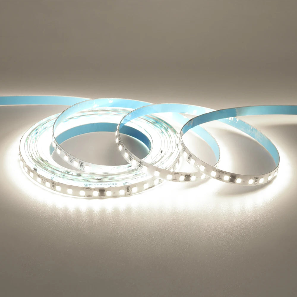 10M 20M 50M 220V LED Strip Light No Need Driver for Home 2835 120LEDs/M High Bright Flexible Light IP44 Waterproof Adhesive Tape