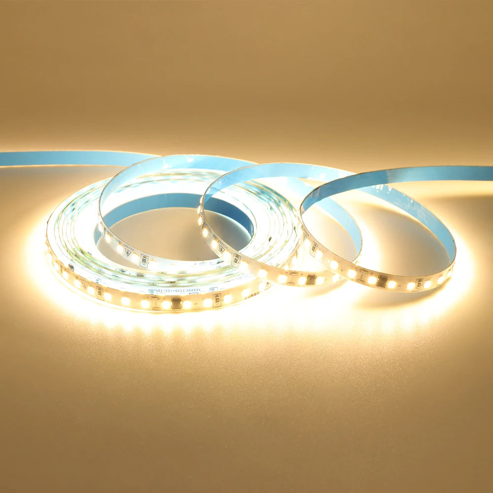 10M 20M 50M 220V LED Strip Light No Need Driver for Home 2835 120LEDs/M High Bright Flexible Light IP44 Waterproof Adhesive Tape