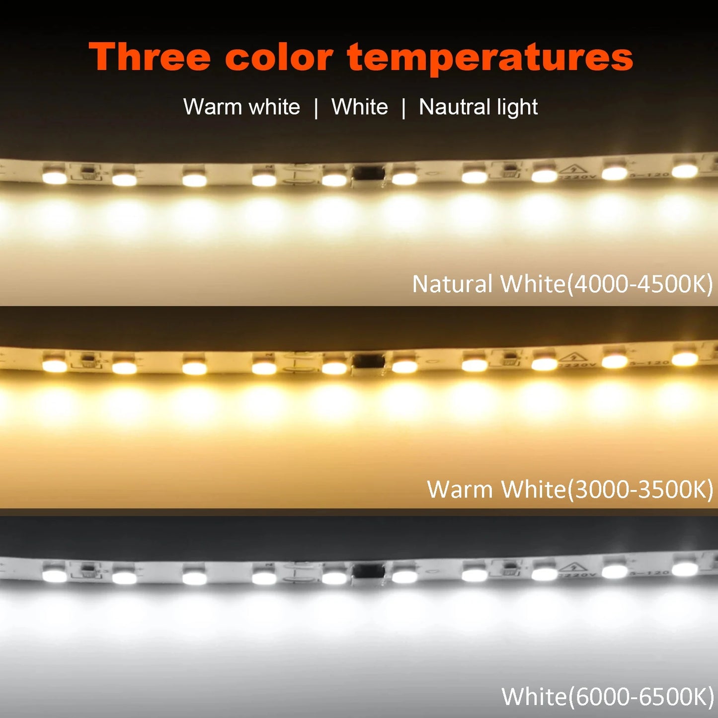 10M 20M 50M 220V LED Strip Light No Need Driver for Home 2835 120LEDs/M High Bright Flexible Light IP44 Waterproof Adhesive Tape