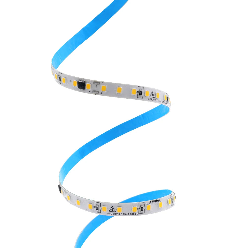10M 20M 50M 220V LED Strip Light No Need Driver for Home 2835 120LEDs/M High Bright Flexible Light IP44 Waterproof Adhesive Tape