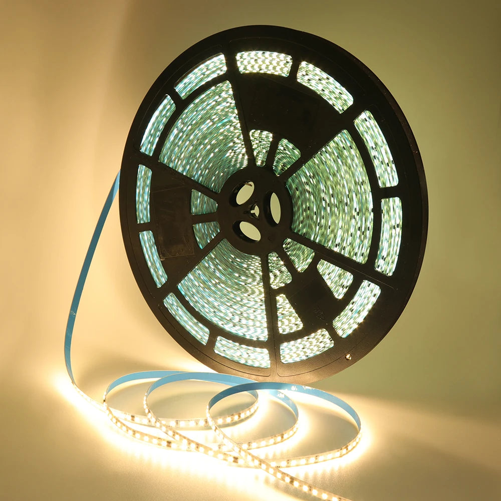 10M 20M 50M 220V LED Strip Light No Need Driver for Home 2835 120LEDs/M High Bright Flexible Light IP44 Waterproof Adhesive Tape